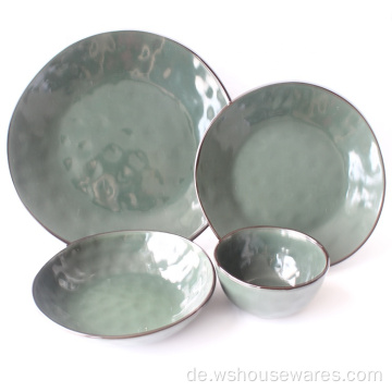 Neues Design Luxus Farbglasur Stone Tares Taste Sets Sets